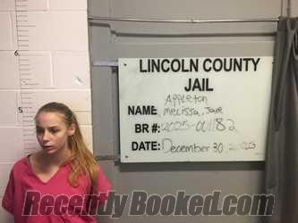 Recent Mugshot Image for MELISSA JANE APPLETON in Lincoln County, Oklahoma
