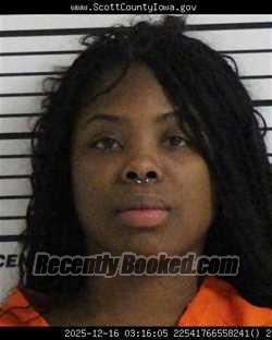 Recent Mugshot Image for KAYVYONNA SHYREECE SANDERS in Scott County, Iowa
