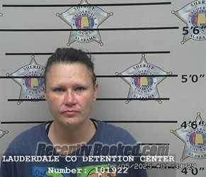Recent Mugshot Image for JESSICA DAWN DAVIS in Lauderdale County, Alabama