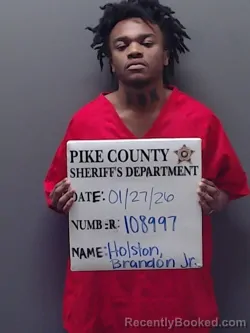 Recent Mugshot Image for BRANDON TYRESE JR HOLSTON in Pike County, Alabama