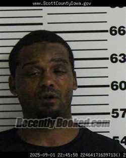 Booking photo from Scott County, Iowa