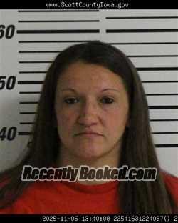 Booking photo from Scott County, Iowa