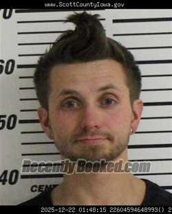Booking photo from Scott County, Iowa