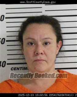 Booking photo from Scott County, Iowa