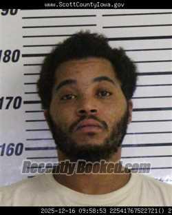 Booking photo from Scott County, Iowa