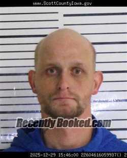Booking photo from Scott County, Iowa