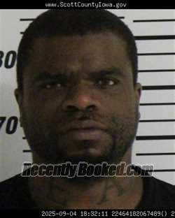 Booking photo from Scott County, Iowa