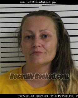 Booking photo from Scott County, Iowa