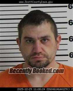 Booking photo from Scott County, Iowa