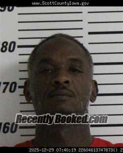 Booking photo from Scott County, Iowa