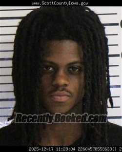 Booking photo from Scott County, Iowa