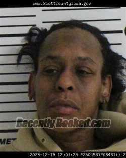 Booking photo from Scott County, Iowa