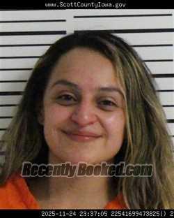 Booking photo from Scott County, Iowa