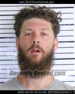 Booking photo from Scott County, Iowa