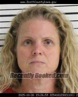 Booking photo from Scott County, Iowa