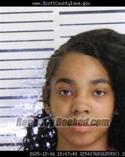 Booking photo from Scott County, Iowa