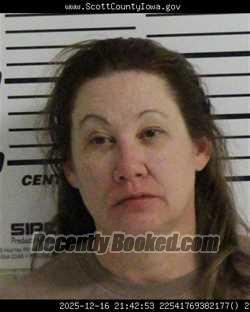 Booking photo from Scott County, Iowa