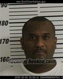 Booking photo from Scott County, Iowa