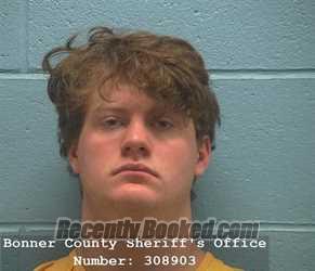 Booking photo from Bonner County, Idaho