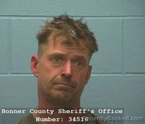 Booking photo from Bonner County, Idaho