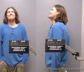 Booking photo from Sangamon County, Illinois