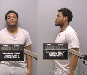 Booking photo from Sangamon County, Illinois