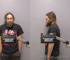 Booking photo from Sangamon County, Illinois