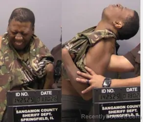 Booking photo from Sangamon County, Illinois