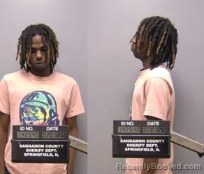 Booking photo from Sangamon County, Illinois