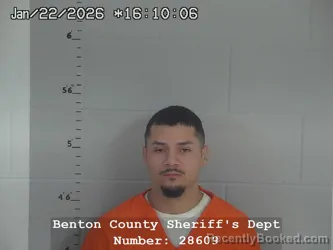 Booking photo from Benton County, Indiana