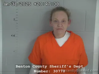 Booking photo from Benton County, Indiana