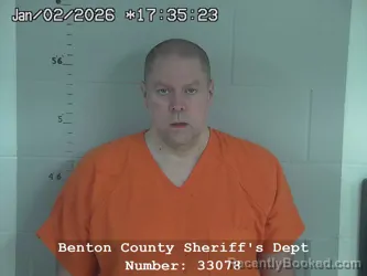 Booking photo from Benton County, Indiana