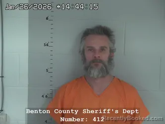 Booking photo from Benton County, Indiana