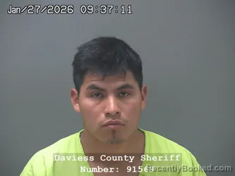 Booking photo from Daviess County, Indiana