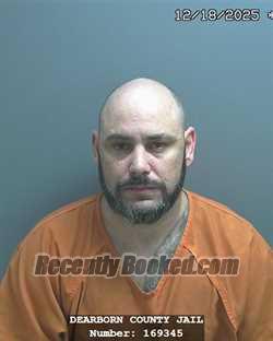 Booking photo from Dearborn County, Indiana