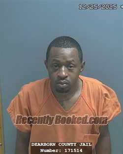 Booking photo from Dearborn County, Indiana