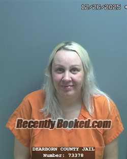 Booking photo from Dearborn County, Indiana