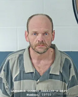 Booking photo from Lawrence County, Indiana