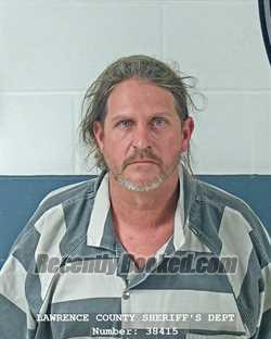 Booking photo from Lawrence County, Indiana