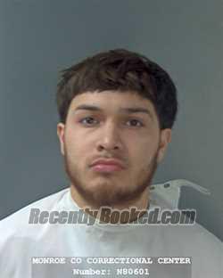 Booking photo from Monroe County, Indiana