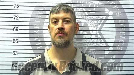 Booking photo from Harrison County, Mississippi