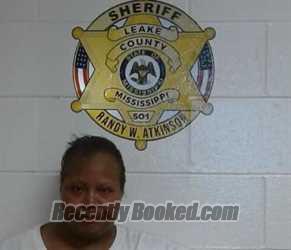 Booking photo from Leake County, Mississippi