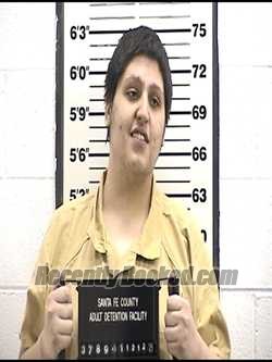 Booking photo from Santa Fe County, New Mexico