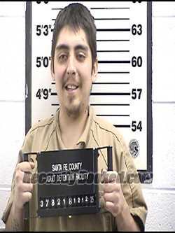 Booking photo from Santa Fe County, New Mexico