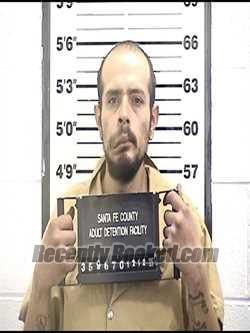 Booking photo from Santa Fe County, New Mexico
