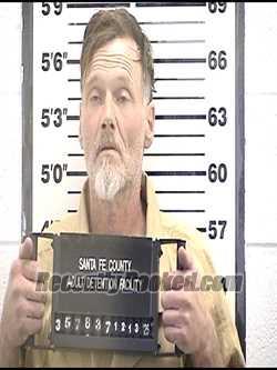 Booking photo from Santa Fe County, New Mexico