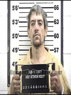 Booking photo from Santa Fe County, New Mexico