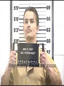 Booking photo from Santa Fe County, New Mexico