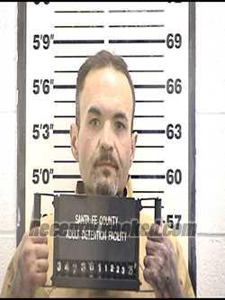 Booking photo from Santa Fe County, New Mexico