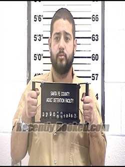 Booking photo from Santa Fe County, New Mexico